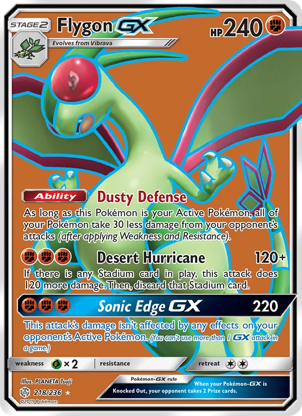 Flygon GX #218 – Cosmic Eclipse card