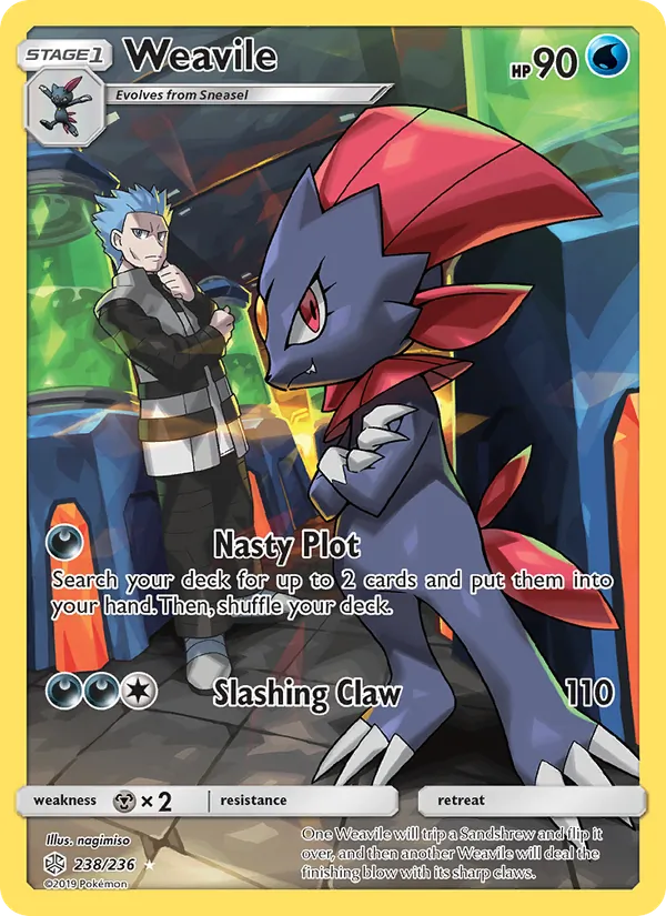 Weavile #238 – Cosmic Eclipse card
