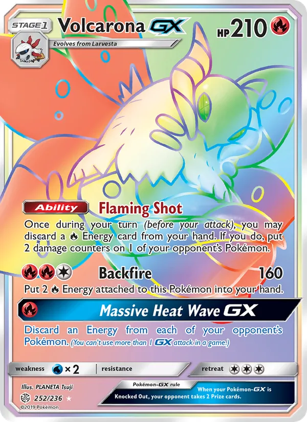 Volcarona GX #252 – Cosmic Eclipse card