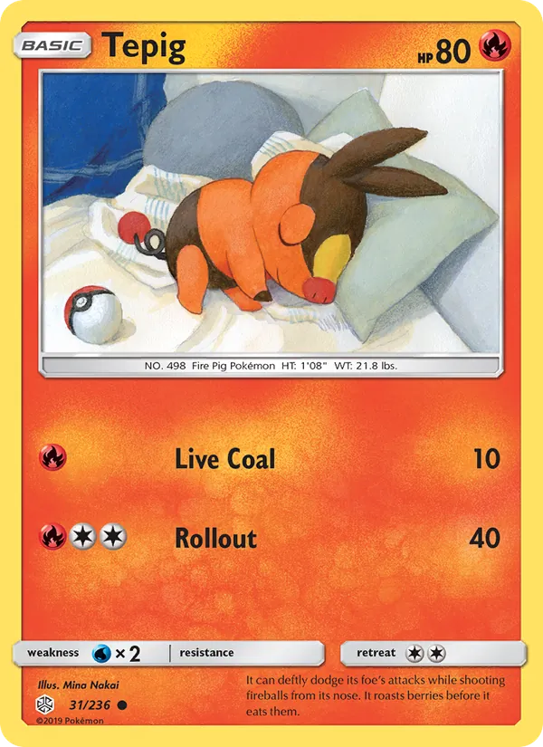 Tepig #31 – Cosmic Eclipse card