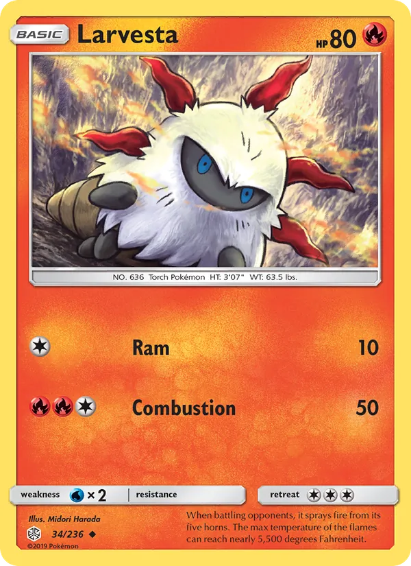 Larvesta #34 – Cosmic Eclipse card
