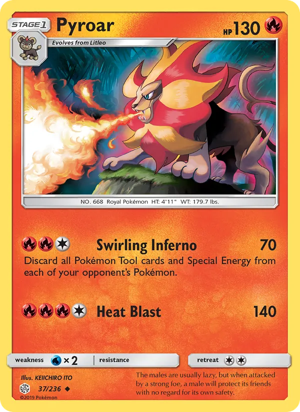 Pyroar #37 – Cosmic Eclipse card