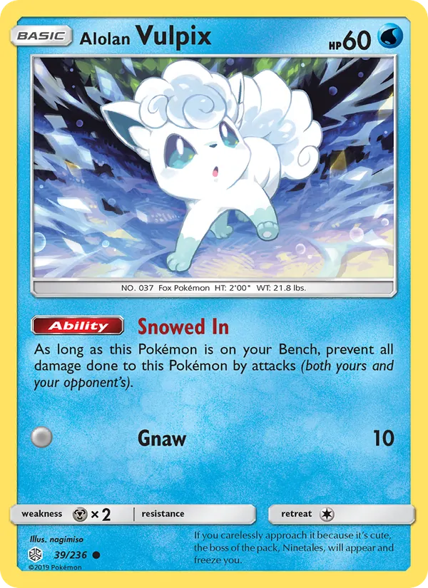 Alolan Vulpix #39 – Cosmic Eclipse card