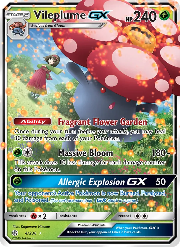 Vileplume GX #4 – Cosmic Eclipse card