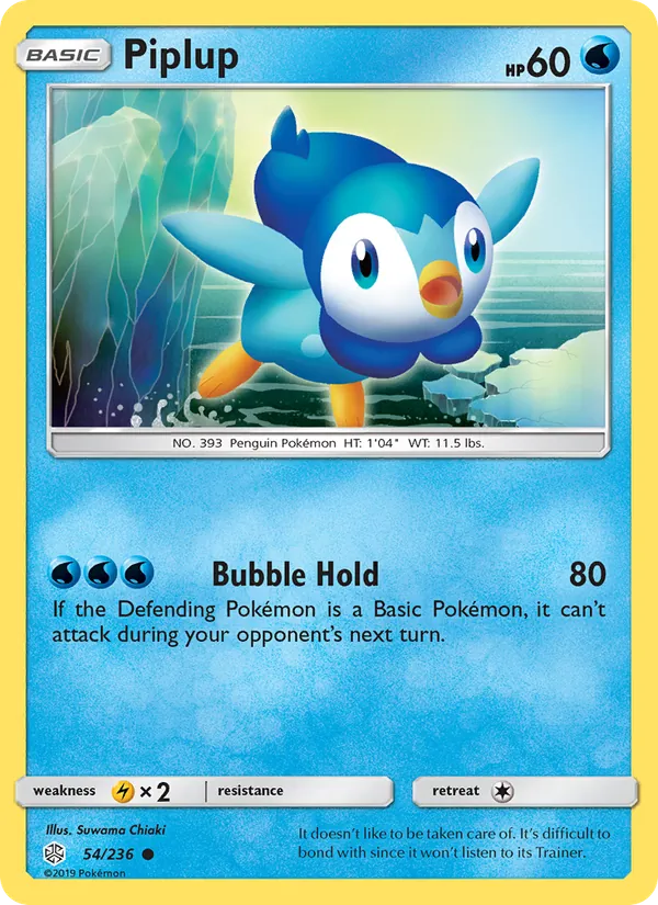 Piplup #54 – Cosmic Eclipse card