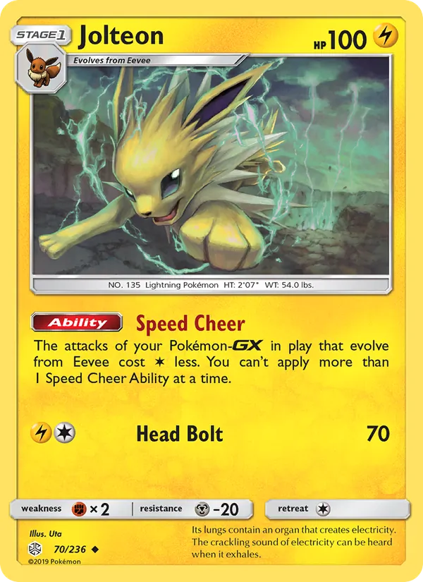 Jolteon #70 – Cosmic Eclipse card