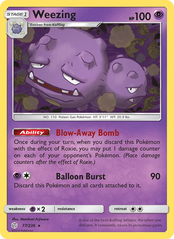 Weezing #77 – Cosmic Eclipse card