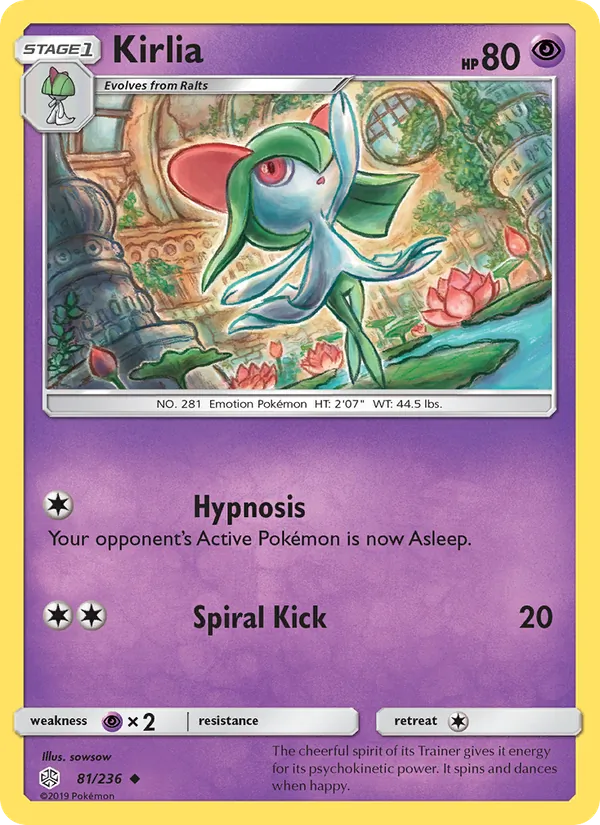 Kirlia #81 – Cosmic Eclipse card