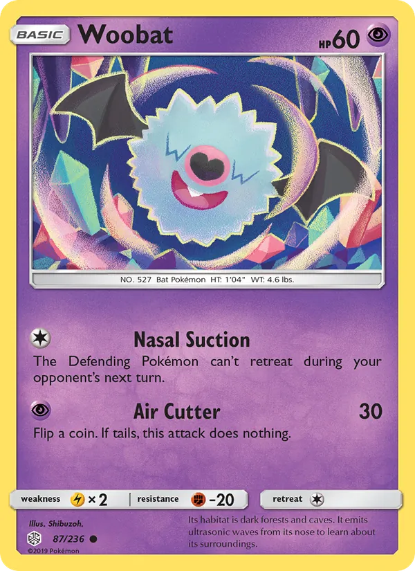 Woobat #87 – Cosmic Eclipse card