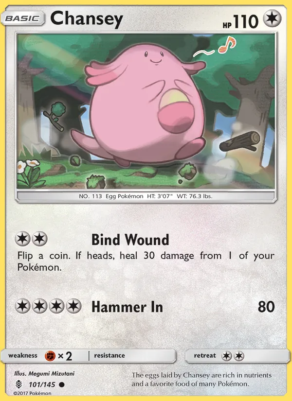 Chansey #101 – Guardians Rising card