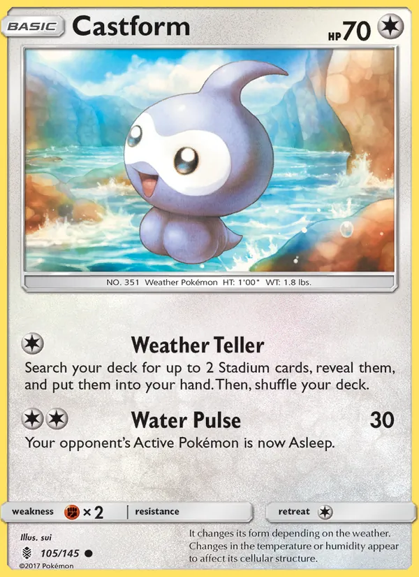 Castform #105 – Guardians Rising card