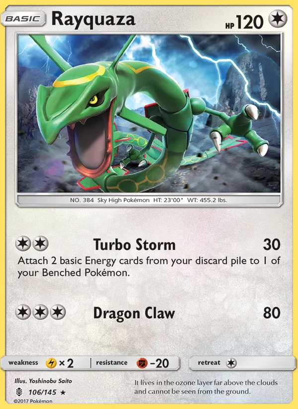 Rayquaza #106 – Guardians Rising card