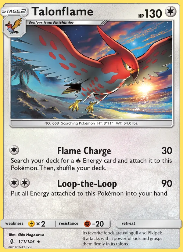 Talonflame #111 – Guardians Rising card
