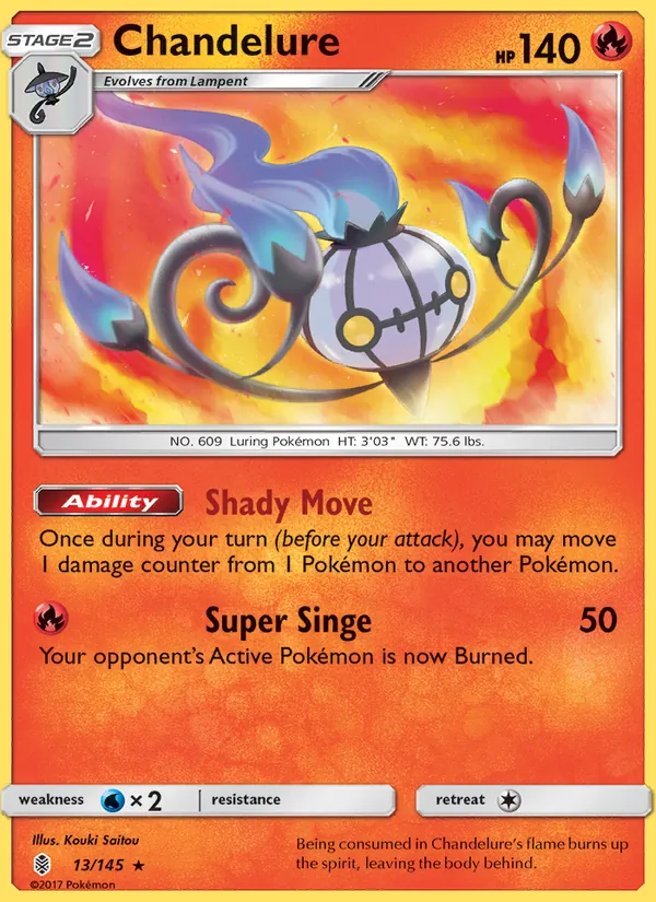 Chandelure #13 – Guardians Rising card