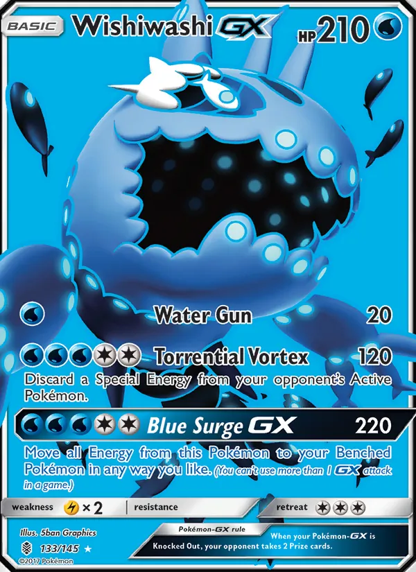 Wishiwashi GX #133 – Guardians Rising card