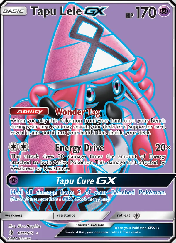 Tapu Lele GX #137 – Guardians Rising card
