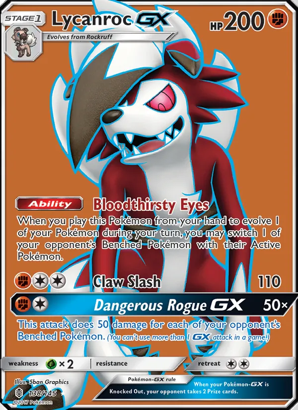 Lycanroc GX #138 – Guardians Rising card