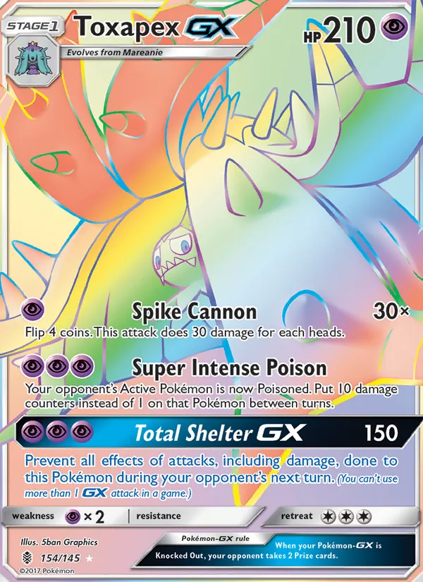 Toxapex GX #154 – Guardians Rising card
