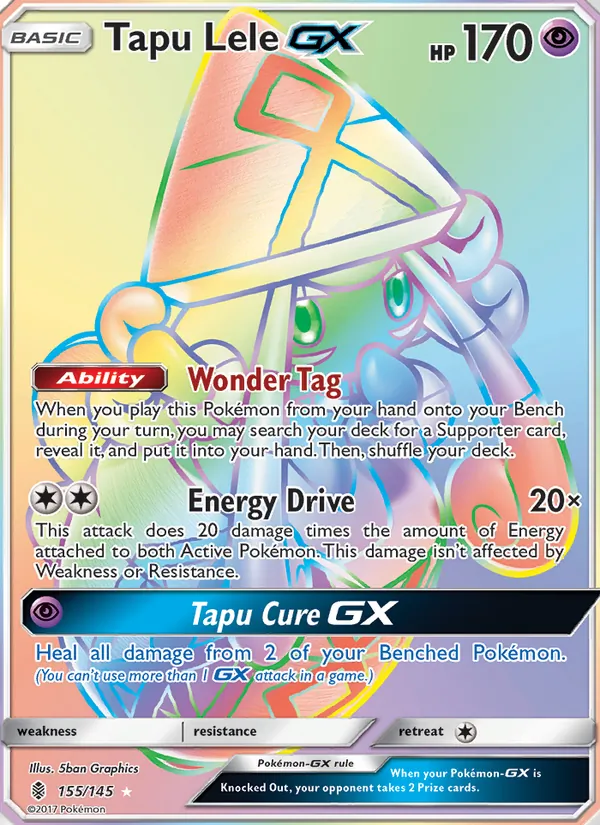 Tapu Lele GX #155 – Guardians Rising card