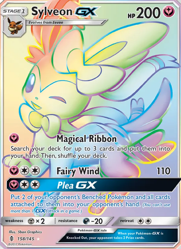 Sylveon GX #158 – Guardians Rising card