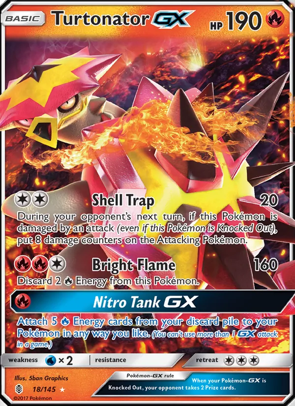 Turtonator GX #18 – Guardians Rising card