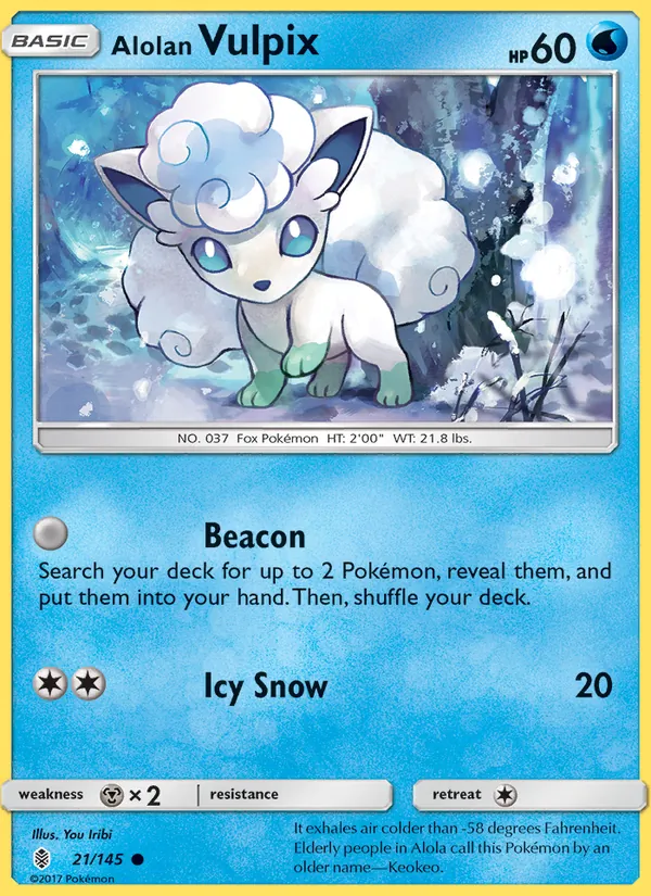 Alolan Vulpix #21 – Guardians Rising card