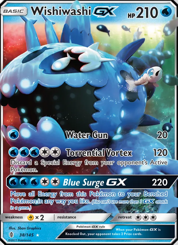 Wishiwashi GX #38 – Guardians Rising card