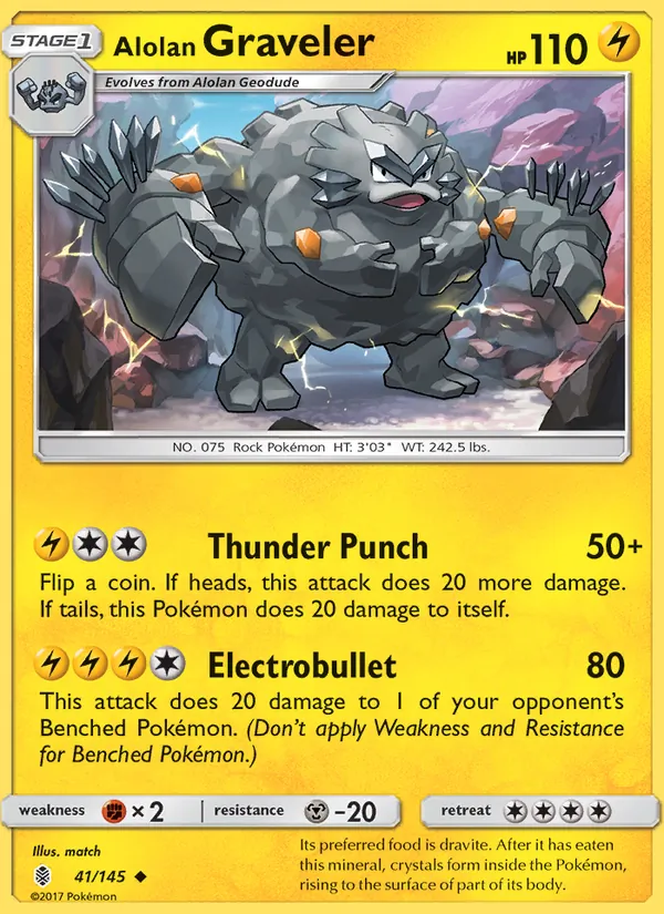Alolan Graveler #41 – Guardians Rising card