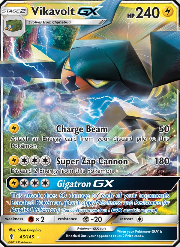 Vikavolt GX #45 – Guardians Rising card
