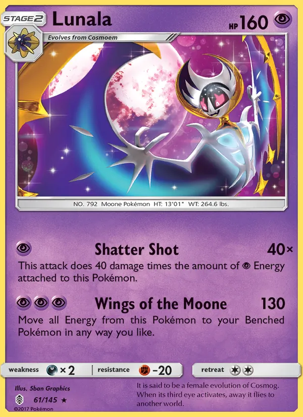 Lunala #61 – Guardians Rising card
