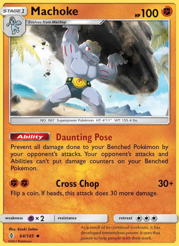 Machoke #64 – Guardians Rising card