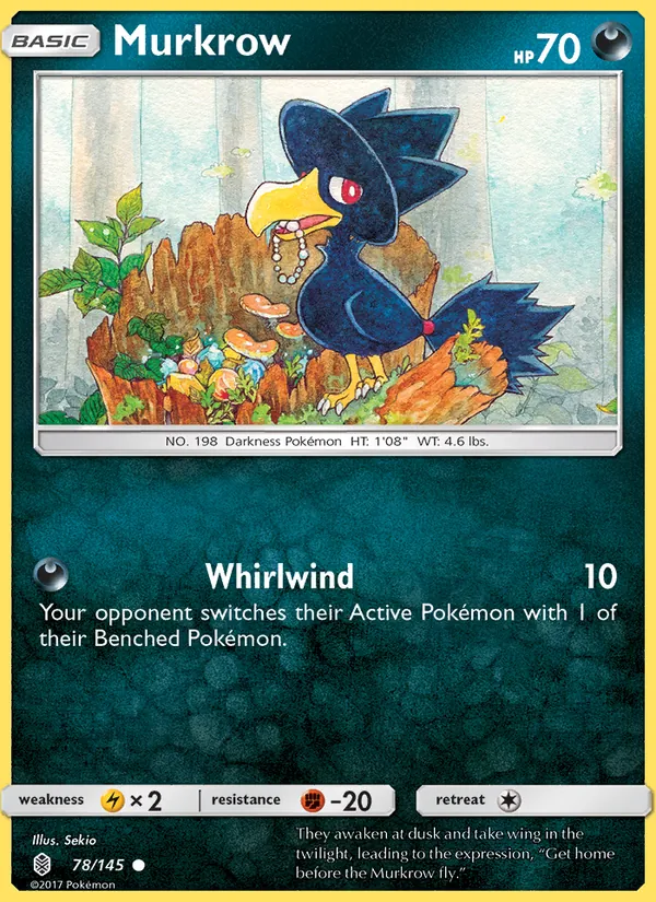 Murkrow #78 – Guardians Rising card