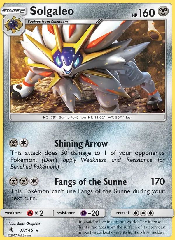 Solgaleo #87 – Guardians Rising card