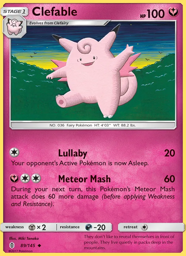 Clefable #89 – Guardians Rising card