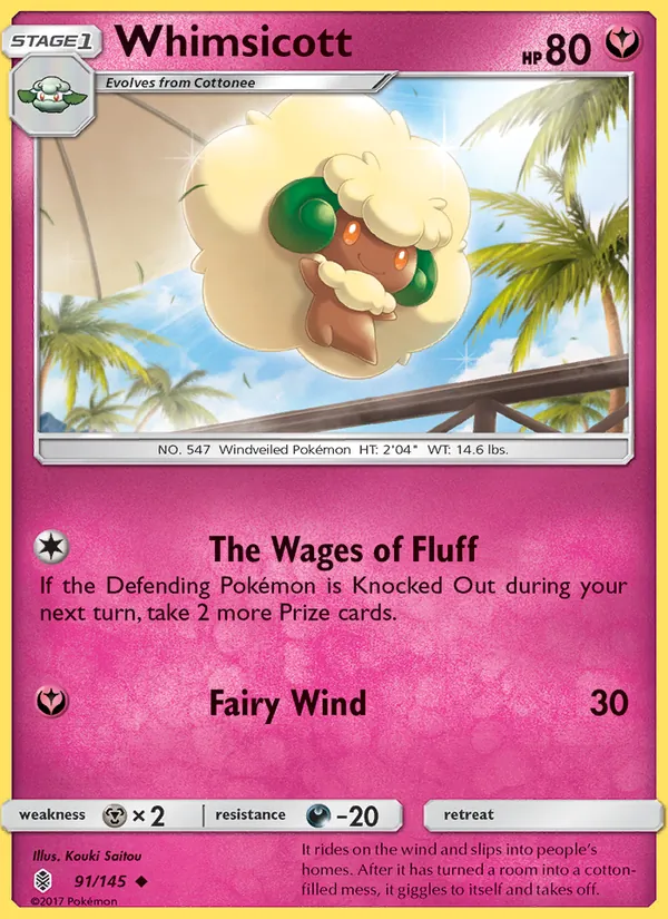 Whimsicott #91 – Guardians Rising card
