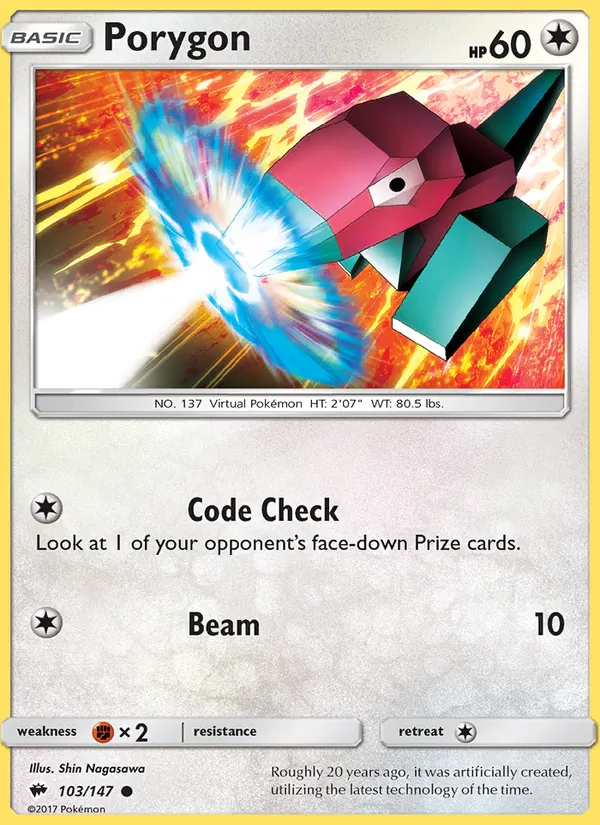 Porygon #103 – Burning Shadows card