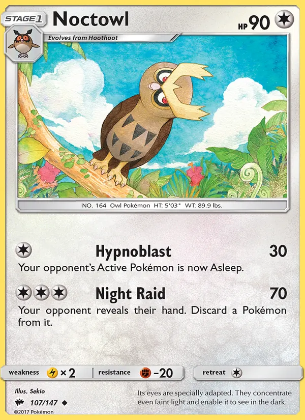 Noctowl #107 – Burning Shadows card