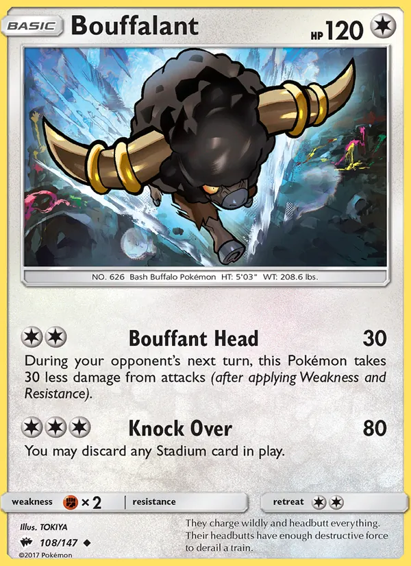 Bouffalant #108 – Burning Shadows card