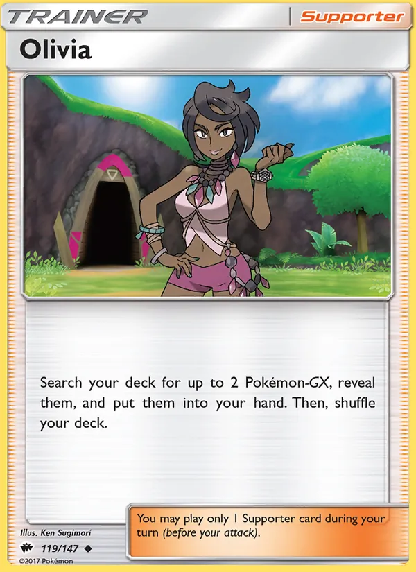 Olivia #119 – Burning Shadows card