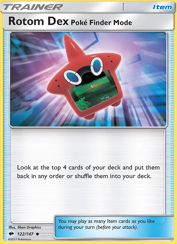 Rotom Dex—Poké Finder Mode #122 – Burning Shadows card