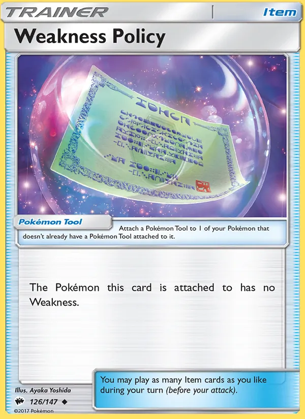 Weakness Policy #126 – Burning Shadows card