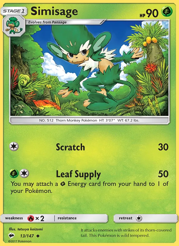 Simisage #13 – Burning Shadows card