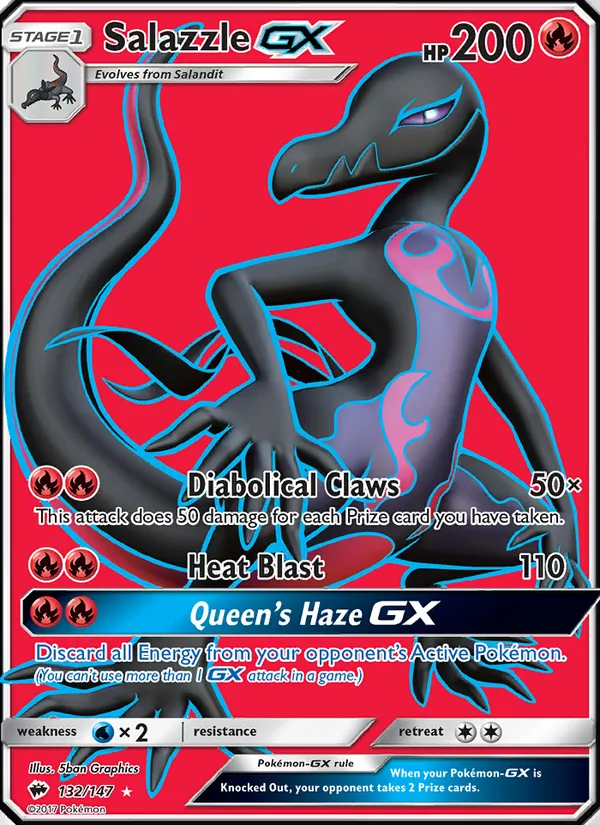 Salazzle GX #132 – Burning Shadows card