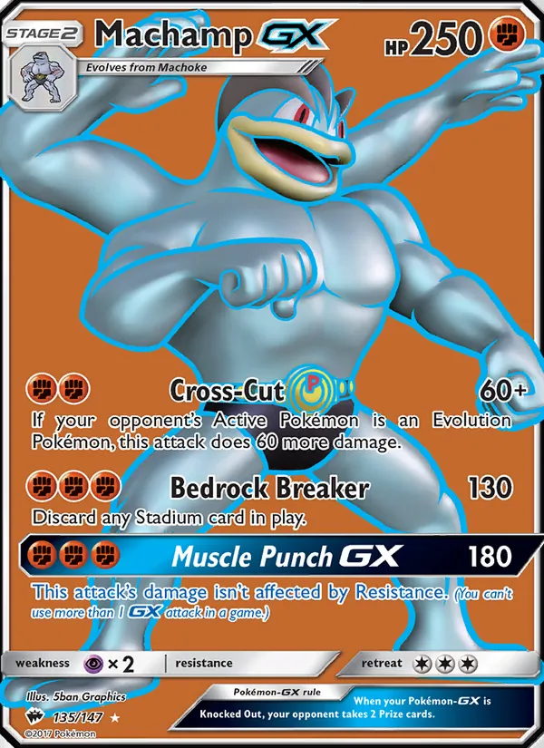 Machamp GX #135 – Burning Shadows card