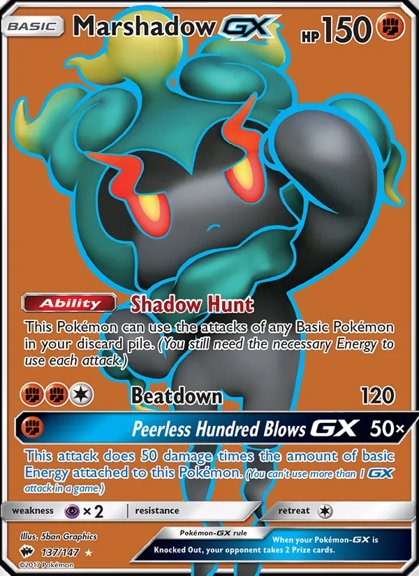 Marshadow GX #137 – Burning Shadows card