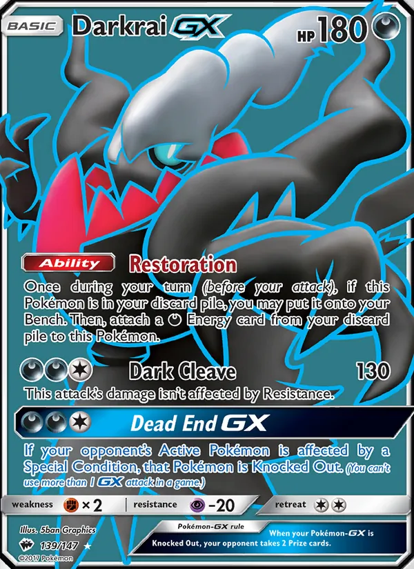 Darkrai GX #139 – Burning Shadows card