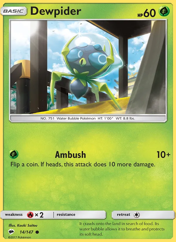 Dewpider #14 – Burning Shadows card