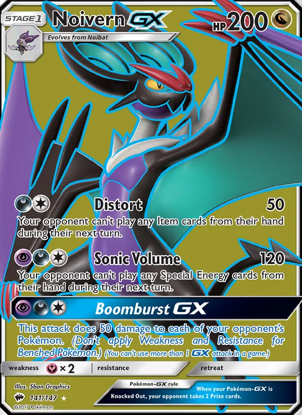 Noivern GX #141 – Burning Shadows card