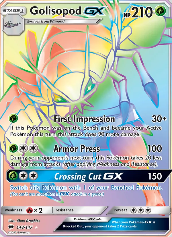 Golisopod GX #148 – Burning Shadows card