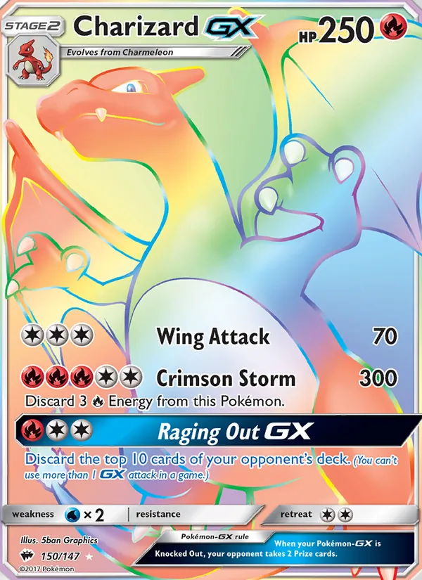 Charizard GX #150 – Burning Shadows card